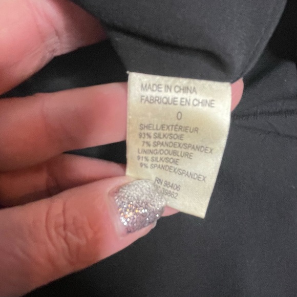 Theory Layna Bonita Black Silk Chiffon Spaghetti Strap MIDI Dress 0 - Picture 5 of 13